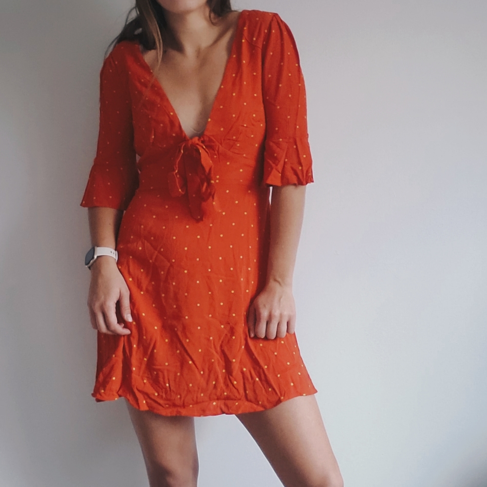 Free People flame combo dress